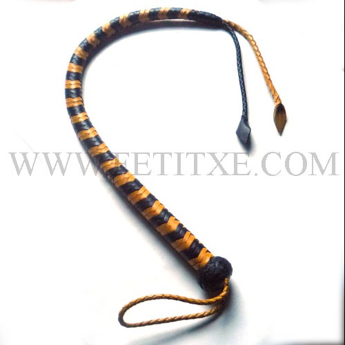 BULLWHIP-LATIGO DOBLE-TRENZA BICOLOR 8177